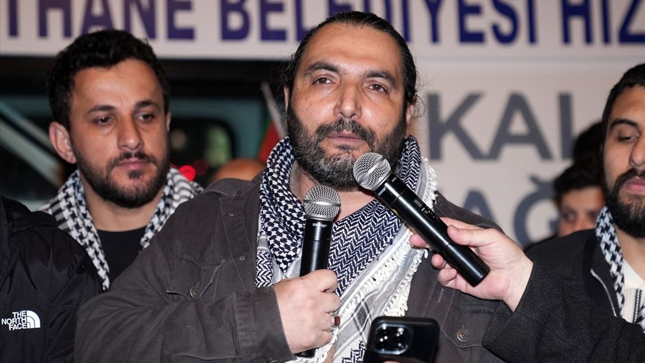 İstanbul'da Gazze İçin Destek Yürüyüşü Düzenlendi