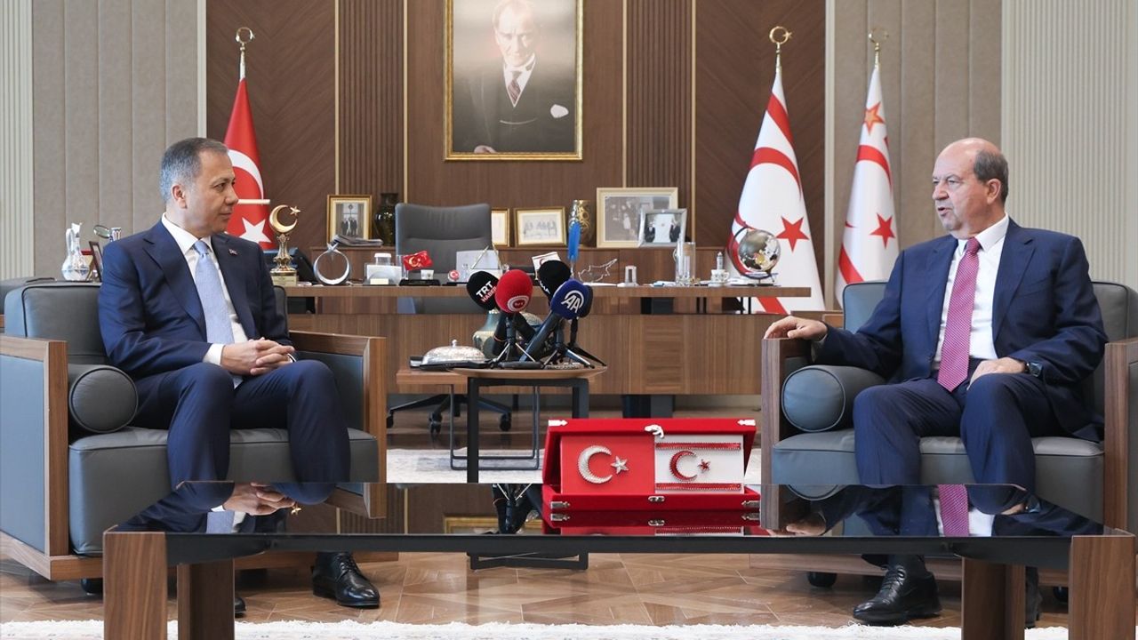 KKTC Cumhurbaşkanı Tatar, İçişleri Bakanı Yerlikaya ile Görüştü