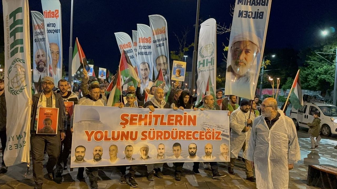 Konya'da Filistin İçin Yürüyüş Düzenlendi