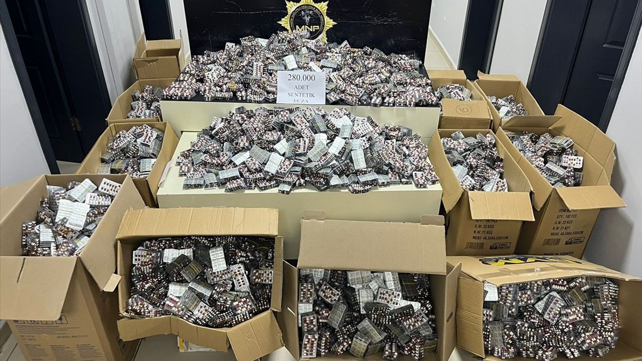 Mersin'de Büyük Uyuşturucu Operasyonu: 280 Bin Sentetik Hap Ele Geçirildi