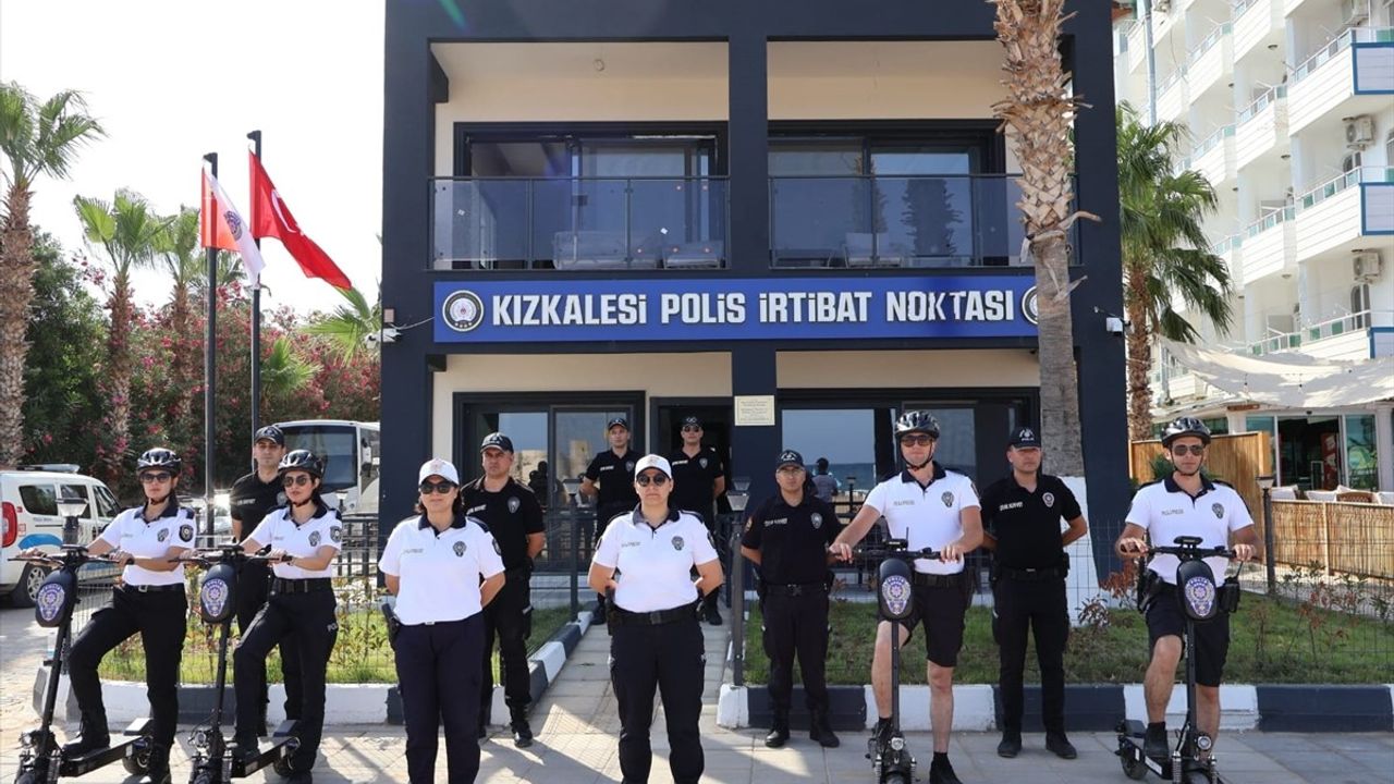 Mersin Kızkalesi'nde Yaz Döneminde Elektrikli Skuterli Güvenlik