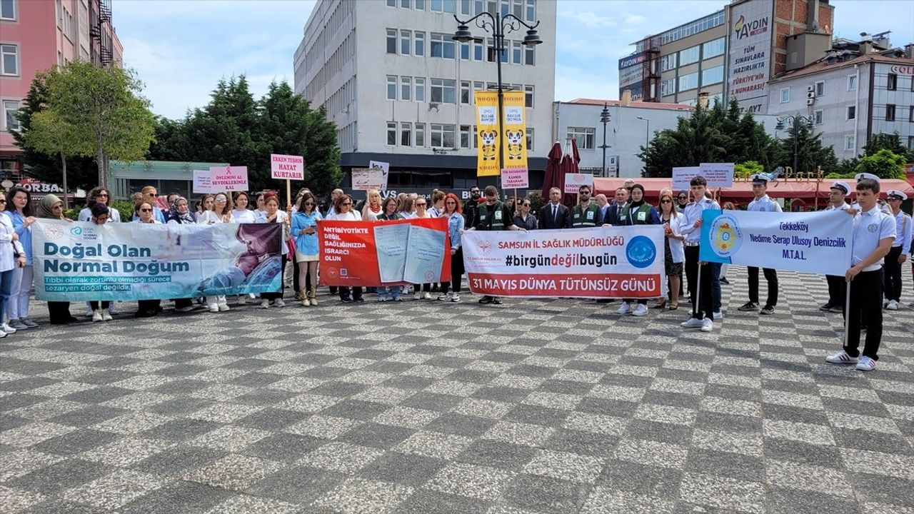 Samsun'da Dünya Tütünsüz Günü Yürüyüşü