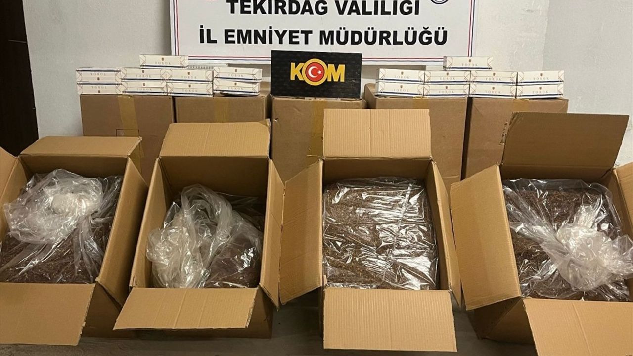 Tekirdağ'da Kaçak Tütün Operasyonu: 58 Bin 780 Makaron Ele Geçirildi