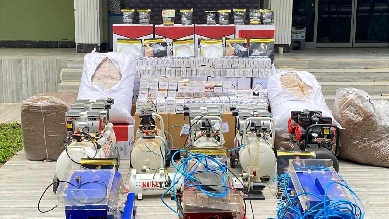 Uşak'ta Kaçak Makaron Operasyonu