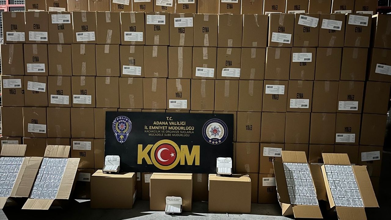 Adana'da 6.5 Milyon Makaron Ele Geçirildi