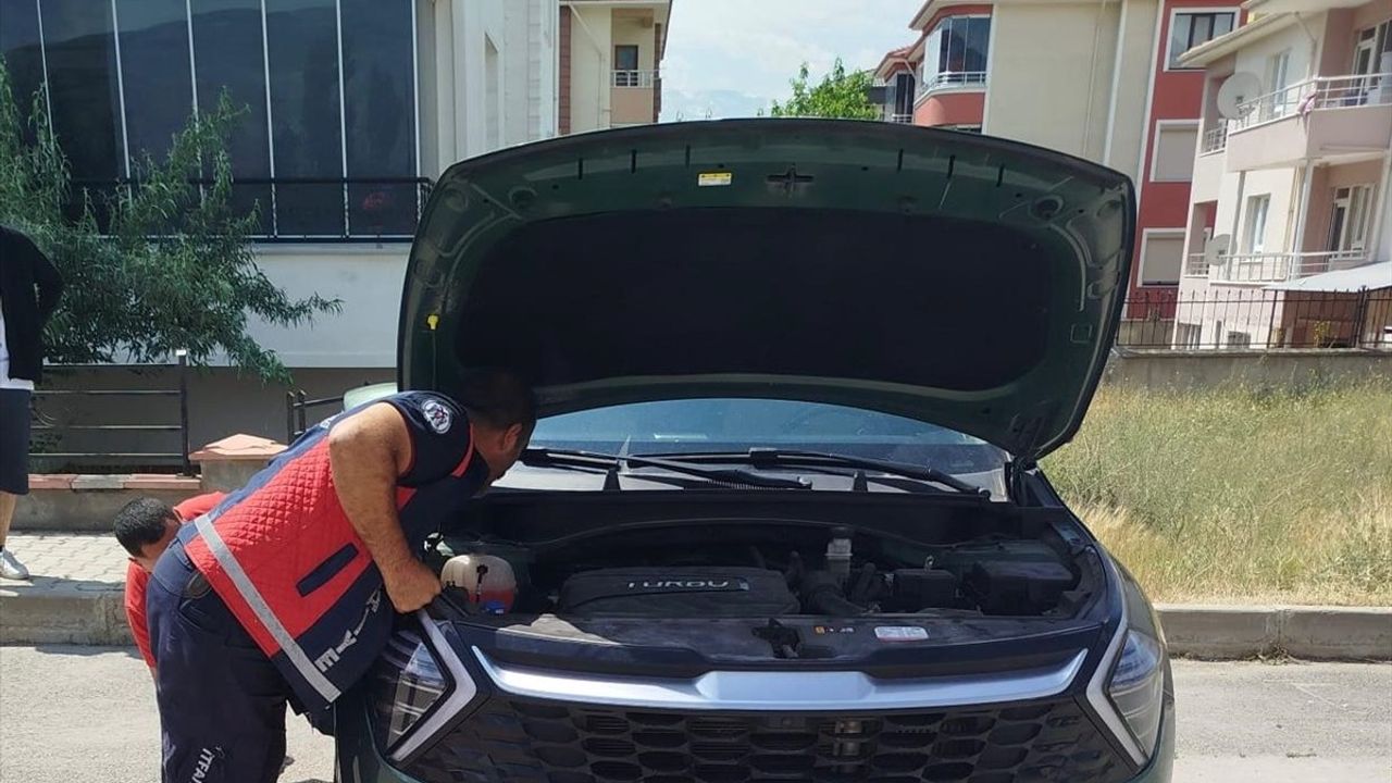 Erzincan'da İtfaiye, Otomobil Motorundan Kedi Yavrularını Kurtardı