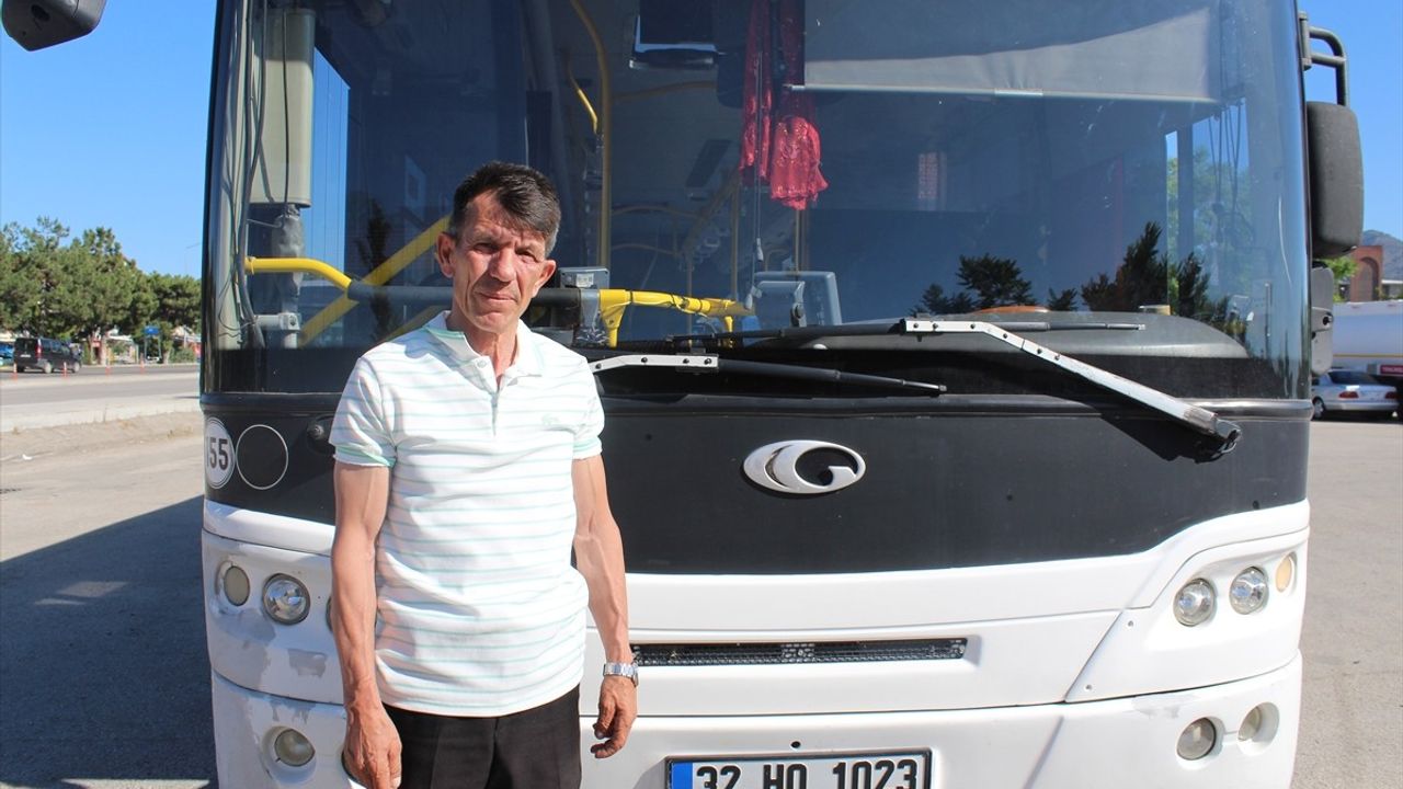 İsparta'da Şoförden Duygusal Anlar