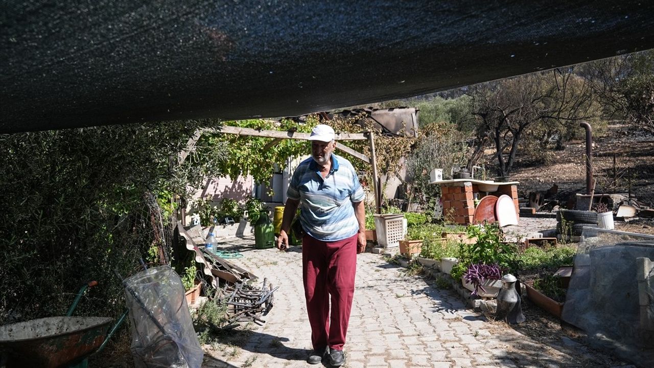 İzmir'deki Orman Yangını: Evler ve Ağıllar Kül Oldu