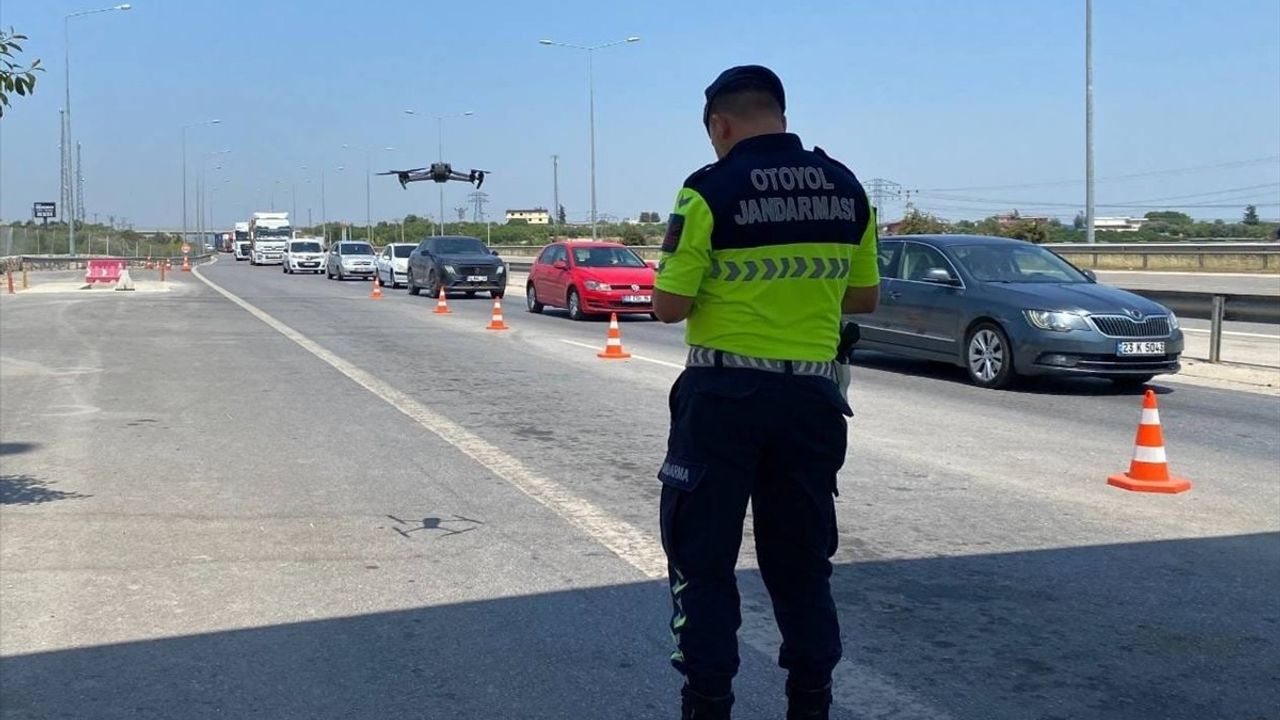 Mersin'de Dron Destekli Trafik Denetimi