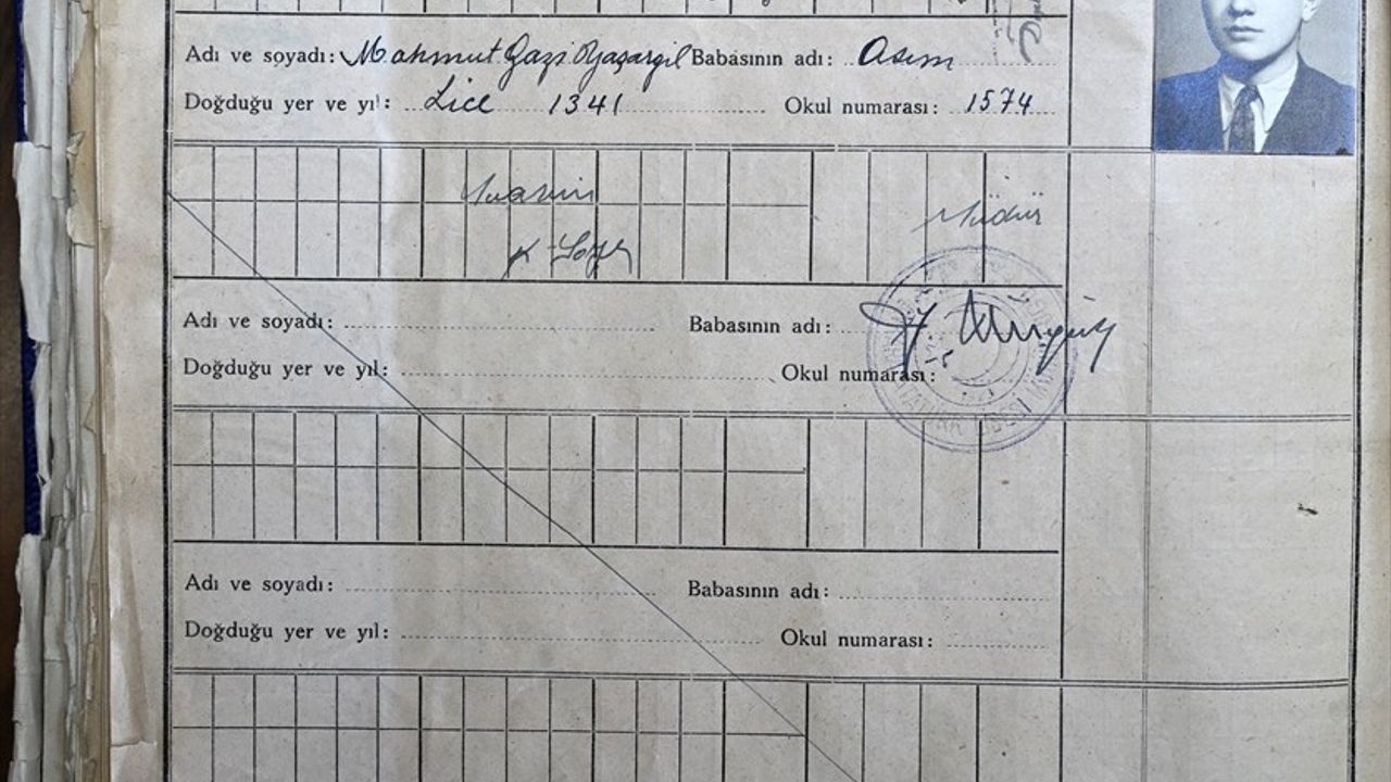 Prof. Dr. Gazi Yaşargil'in Eğitim Başlangıcı: 1943 Mezuniyet Belgesi