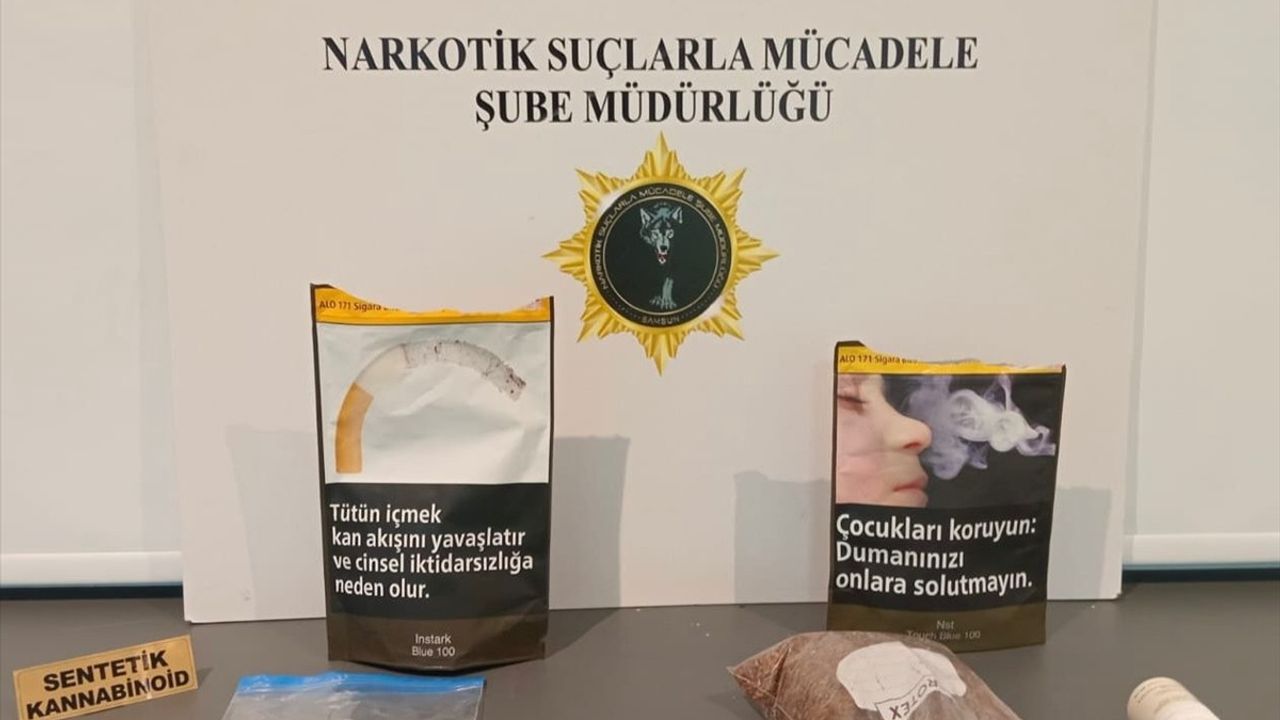 Samsun'da Tütün Paketi İçinde Uyuşturucu Operasyonu