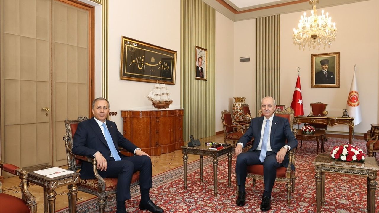 TBMM Başkanı Kurtulmuş, İçişleri Bakanı Yerlikaya ile Görüştü