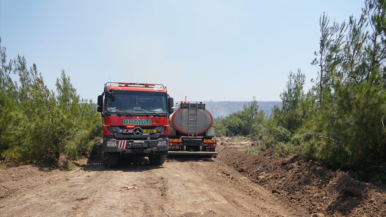 Tekirdağ'da Orman Yangınına Müdahale Devam Ediyor