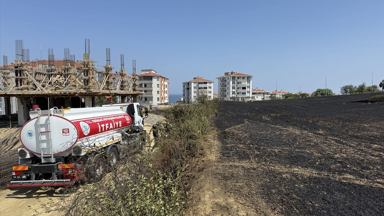 Tekirdağ'da Yangın: 30 Dekar Buğday Alanı Zarar Gördü