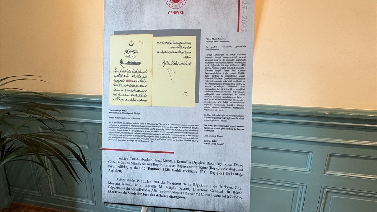 Türkiye ve İsviçre Arasındaki Dostluk Antlaşması'nın 100. Yılı Cenevre'de Kutlandı