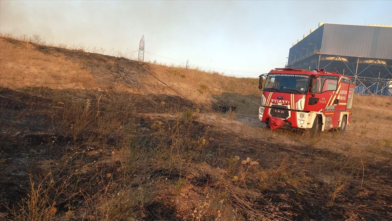 Balıkesir'de Arazi Yangını Kontrol Altına Alınıyor