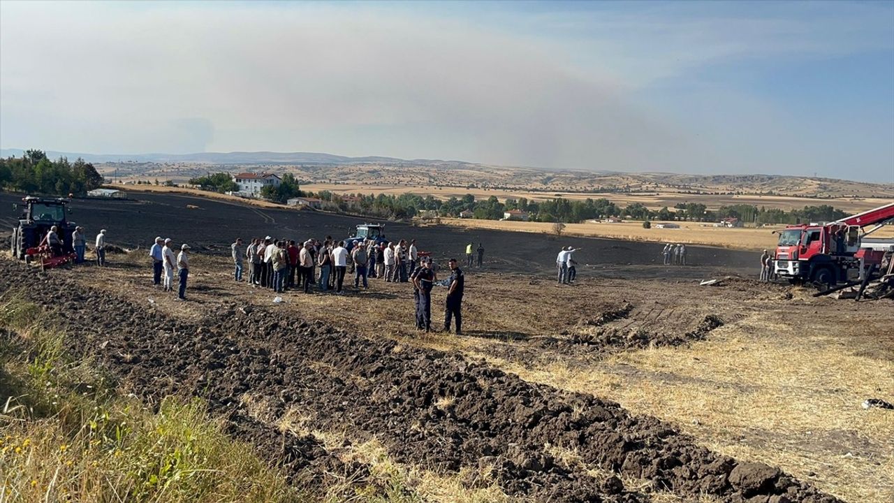 Çankırı'da Korkunç Yangın: 100 Dekar Arazi ve Hayvanlar Zarar Gördü