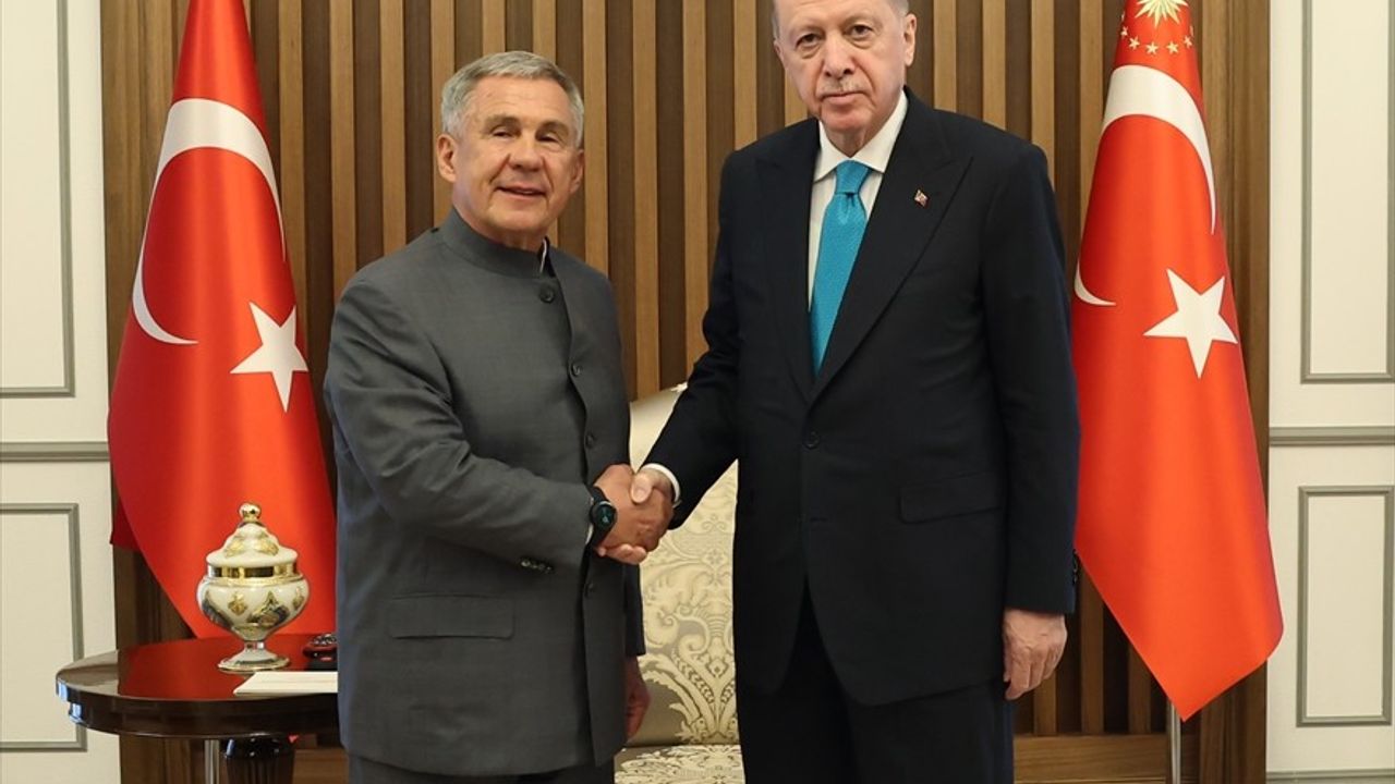 Cumhurbaşkanı Erdoğan, Tataristan Reisi Minnihanov'u Ağırladı