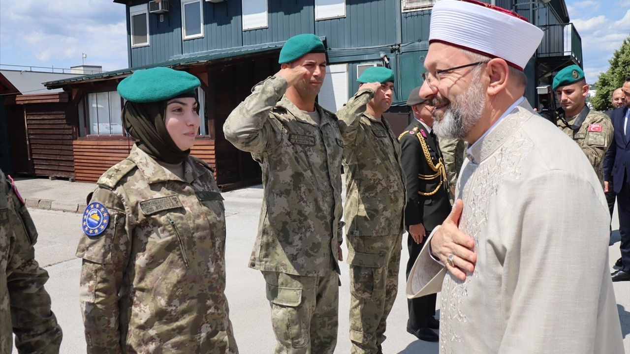Diyanet İşleri Başkanı Ali Erbaş, EUFOR Türk Temsil Heyeti Başkanlığını Ziyaret Etti