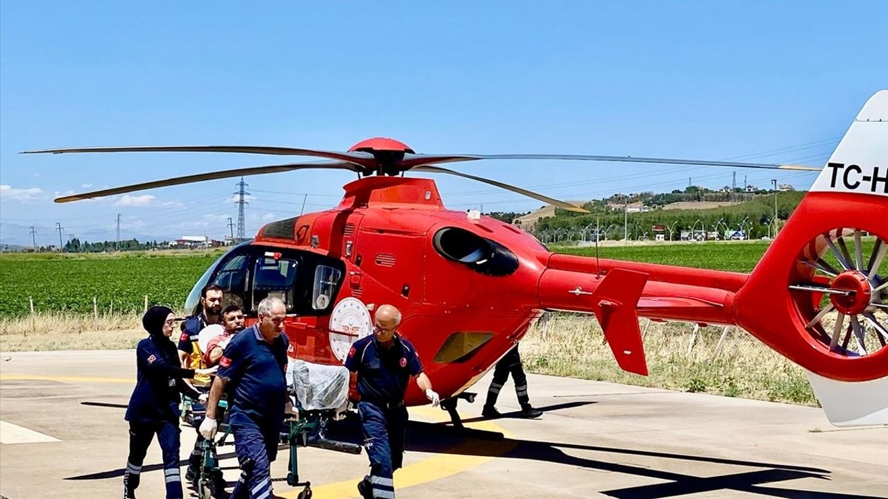 Diyarbakır'da Ambulans Helikopterle Acil Müdahale