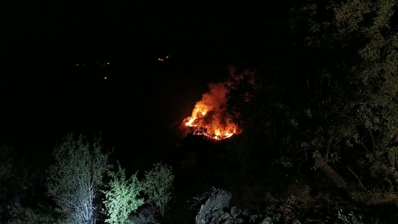 Elazığ'da Kırsal Alanda Yangın İhbarı
