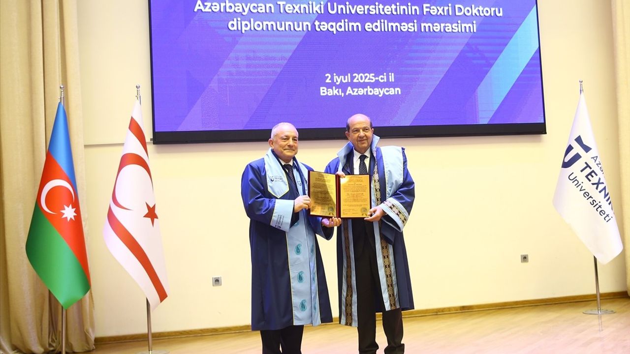 Ersin Tatar'a Azerbaycan Teknik Üniversitesi'nden Fahri Doktora Unvanı