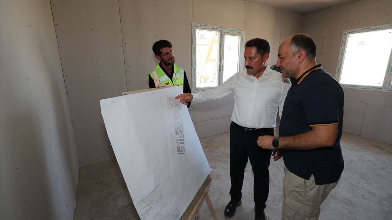 Hatay Antakya'da Kırsal Afet Konutları İnşaatı Devam Ediyor