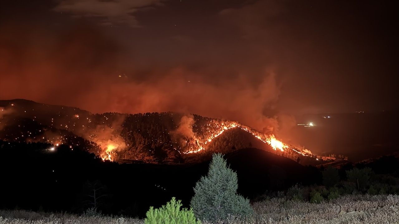 Kahramanmaraş'ta Orman Yangınına Müdahele Devam Ediyor