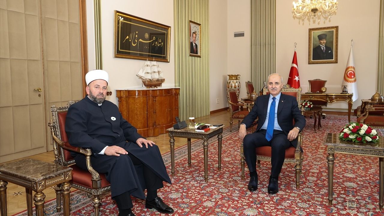 TBMM Başkanı Kurtulmuş, Karadağ İslam Birliği Başkanı Fejzic'i Ağırladı