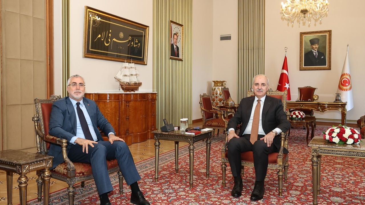TBMM Başkanı Kurtulmuş'tan Bakan Işıkhan'a Kabul