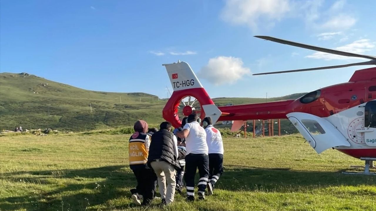 Trabzon'da Ambulan Helikopter ile Acil Müdahale