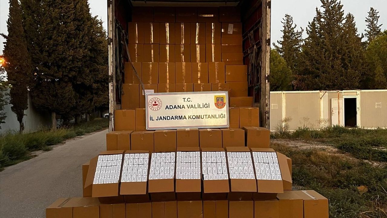 Adana'da 6.5 Milyon Kaçak Makaron Ele Geçirildi