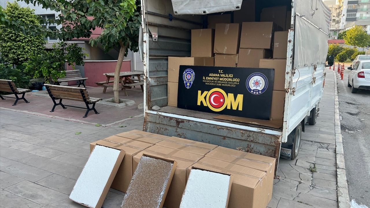 Adana'da Kaçak Makaron Operasyonu: 1,65 Milyon Ele Geçirildi
