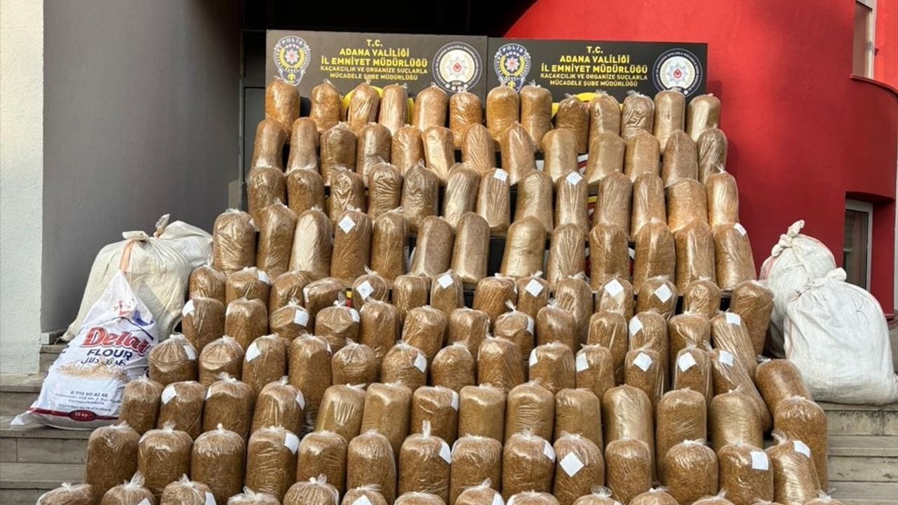 Adana'da Kaçak Tütün Operasyonu: 12 Milyon 410 Bin Makaron Ele Geçirildi