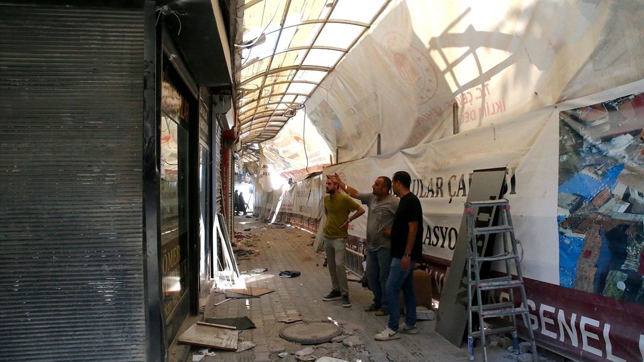 HATAY'DAKİ TARİHİ UZUN ÇARŞI'DA RESTORASYON ÇALIŞMALARI