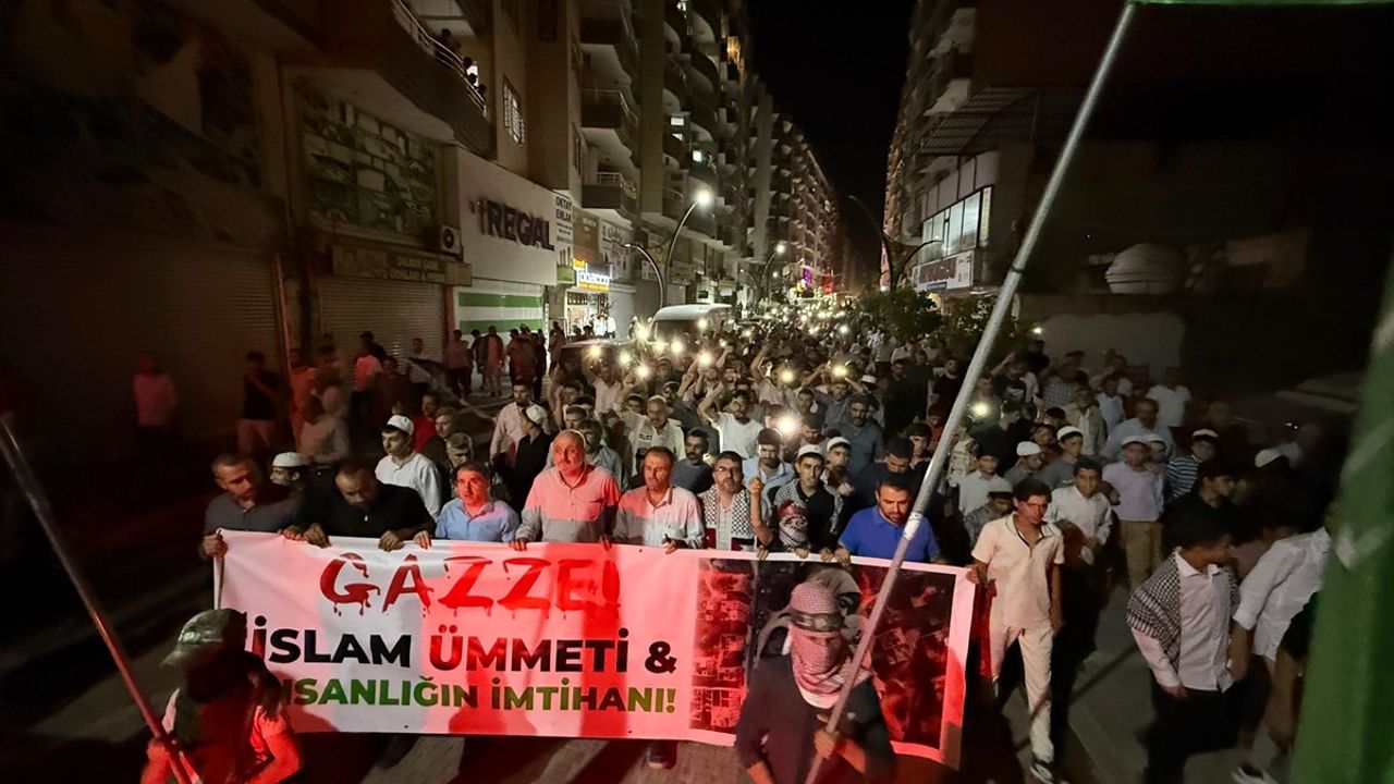 Mardin'de Gazze'ye Destek Yürüyüşü