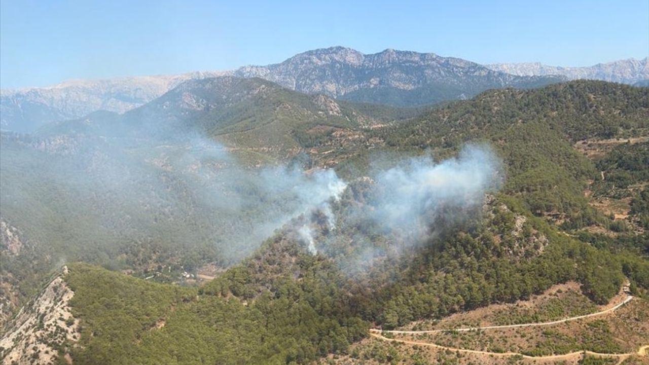 Mersin'deki Orman Yangınına Müdahale Devam Ediyor