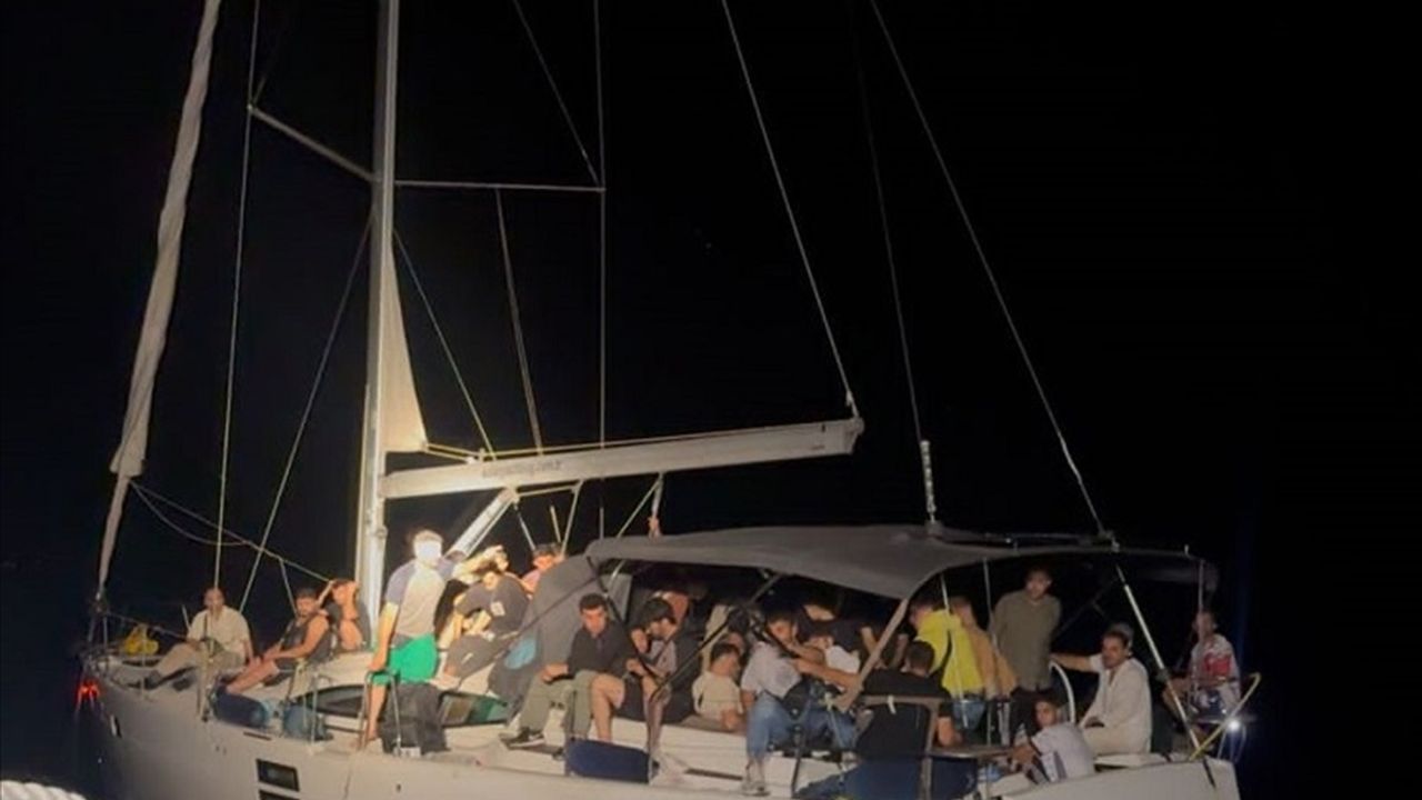 Muğla'da Düzensiz Göçmen Kurtarma Operasyonu