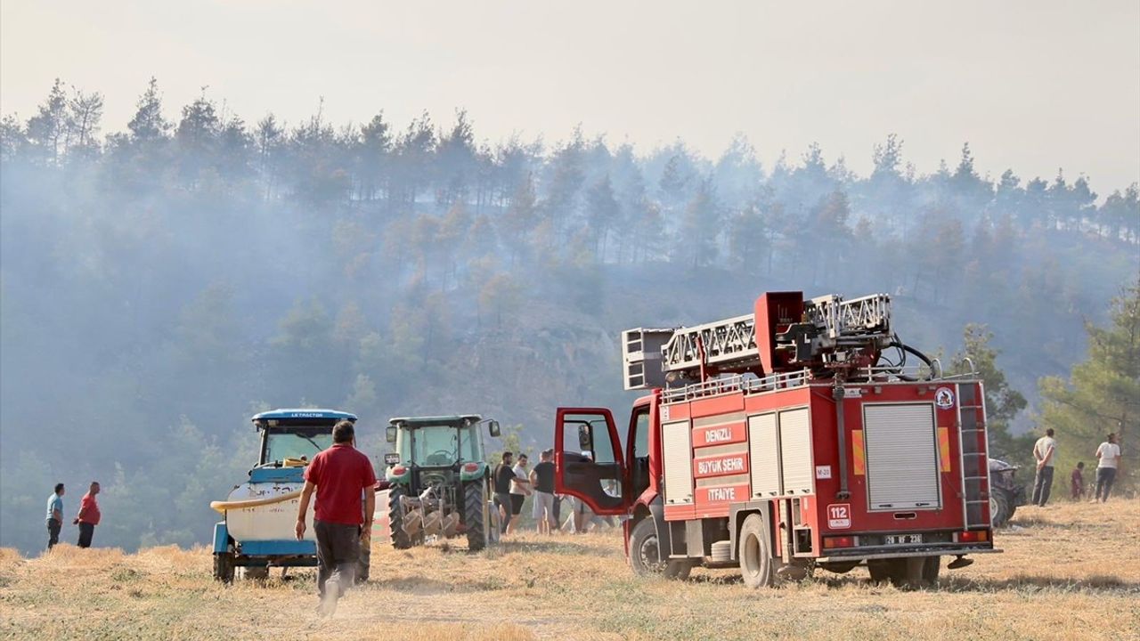Pamukkale'de Orman Yangını: Müdahale Devam Ediyor
