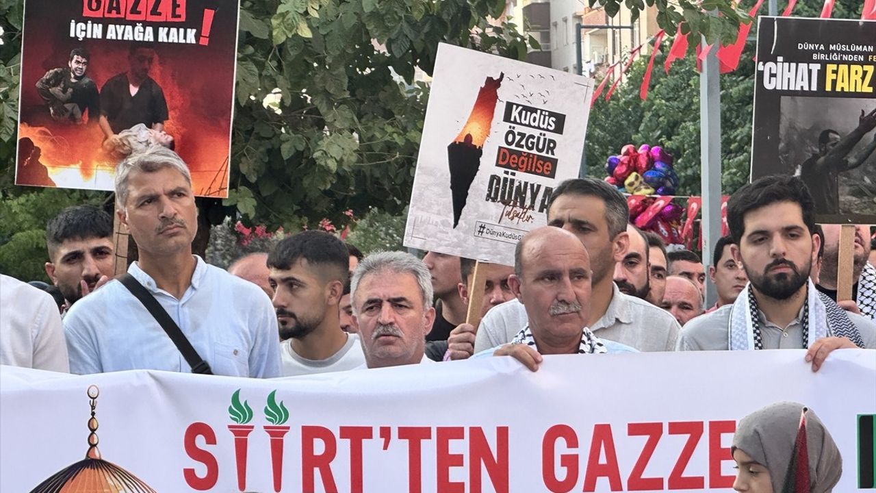 Siirt'te Gazze'ye Destek Protestosu