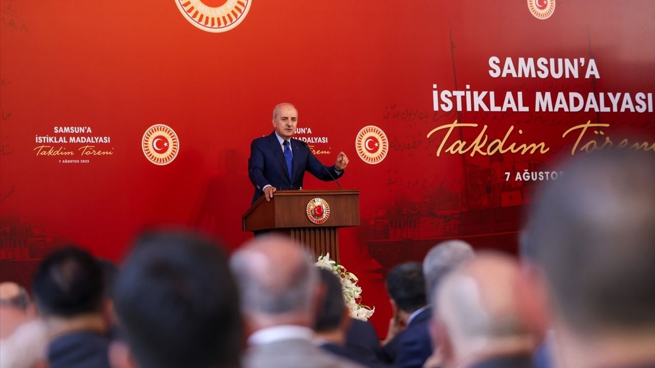 TBMM Başkanı Kurtulmuş'tan Samsun'a İstiklal Madalyası Takdim Töreni'nde Önemli Açıklamalar