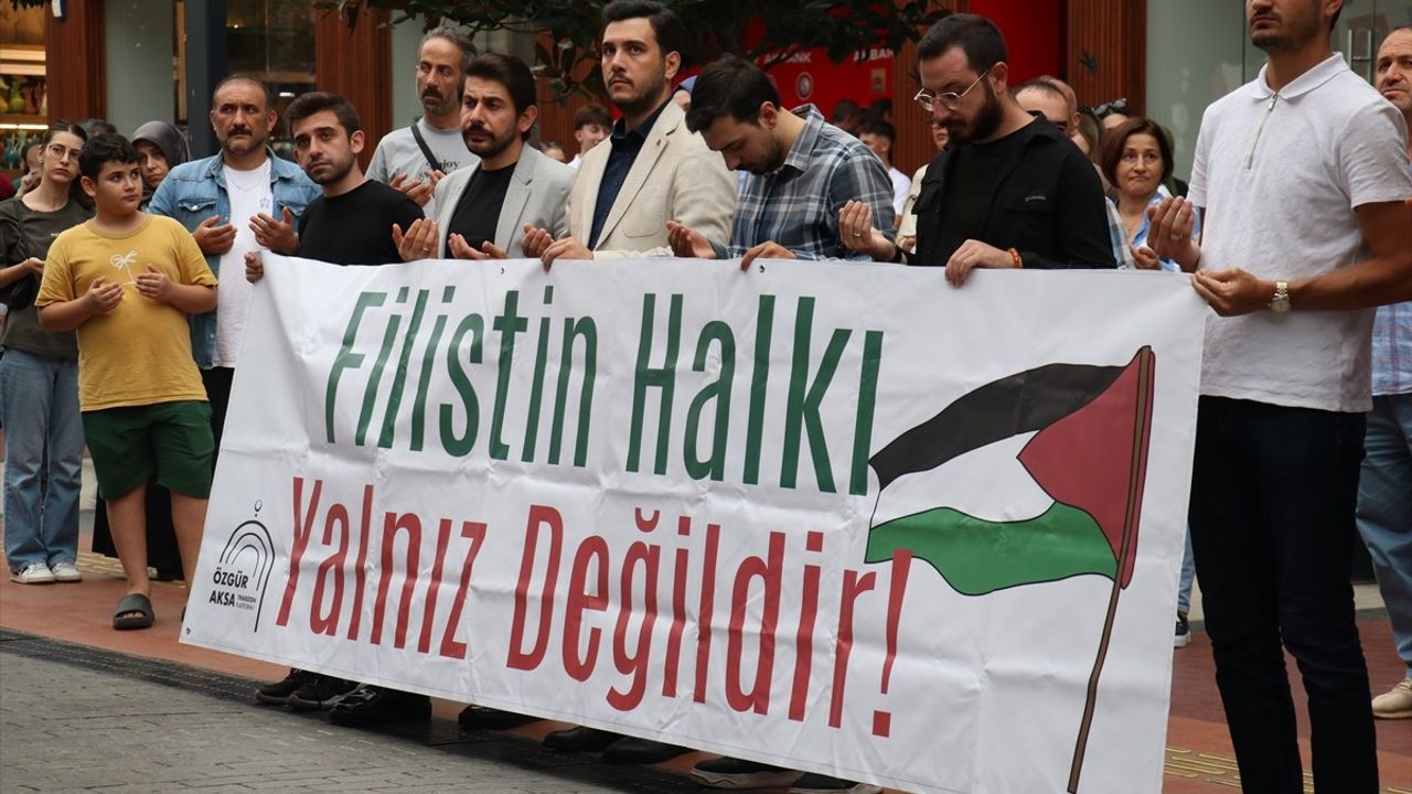 Trabzon'da Filistin'e Destek Yürüyüşü Gerçekleştirildi