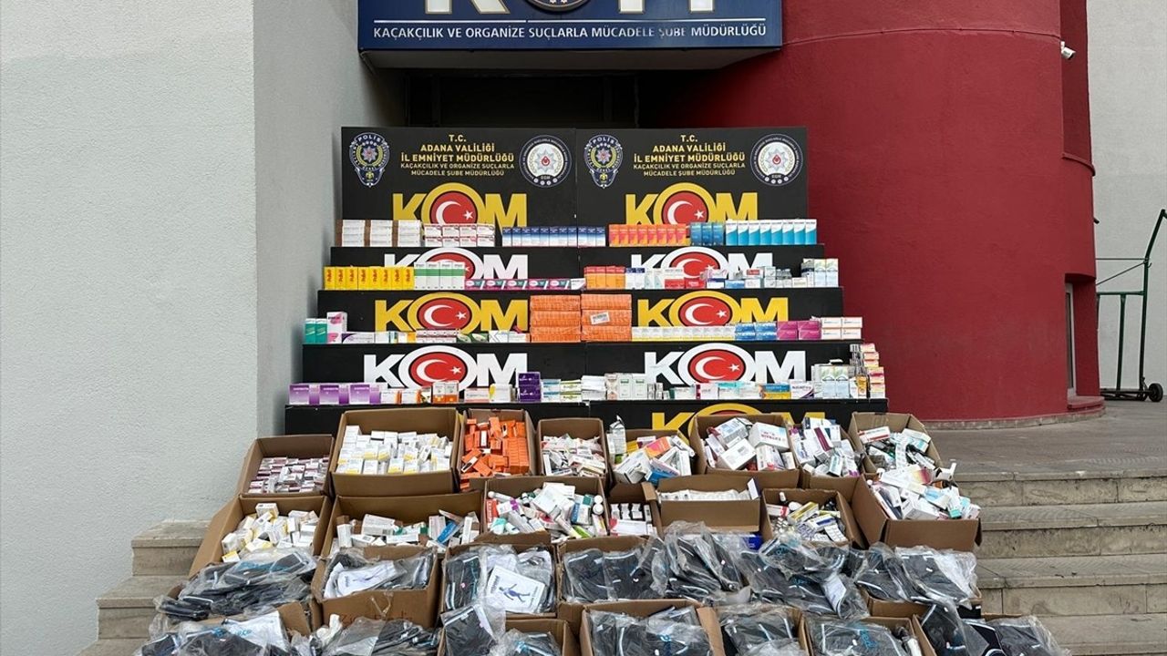 Adana'da Kaçak İlaç Operasyonu: 31 Bin İlaç Ele Geçirildi
