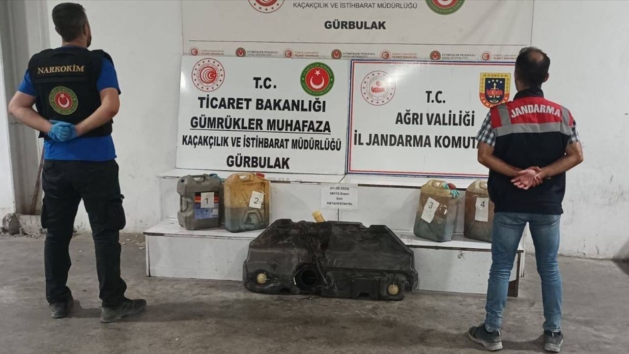 Ağrı'da Tırda 56 Litre Sentetik Uyuşturucu Ele Geçirildi