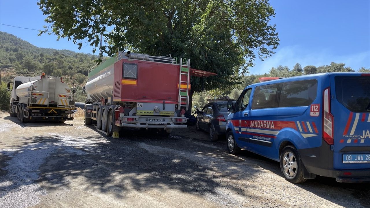 Aydın'da Orman Yangınına Havadan ve Karadan Müdahale