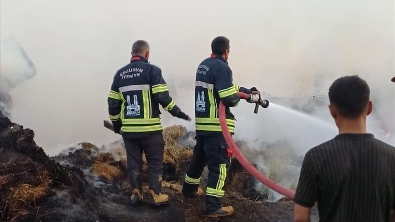 Erzurum'un Narman İlçesinde Kırsal Mahallede Yangın