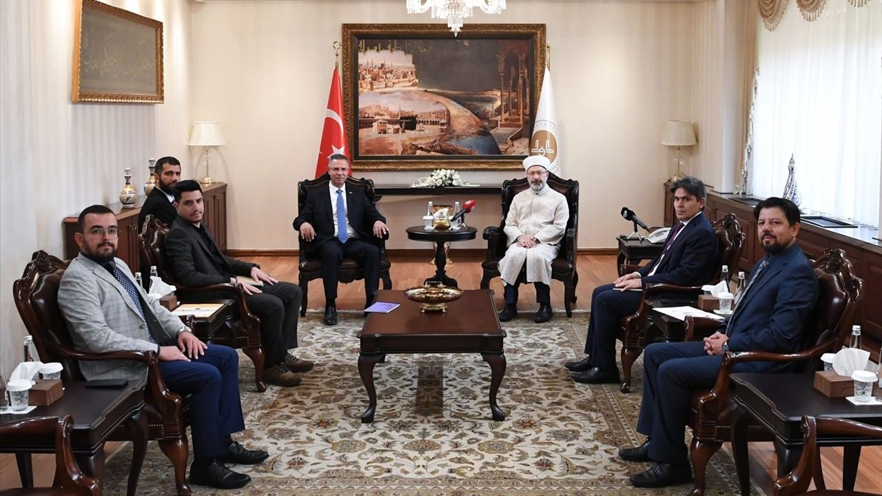 Filistin Büyükelçisi Faed Mustafa'dan Diyanet İşleri Başkanı Ali Erbaş'a Ziyaret