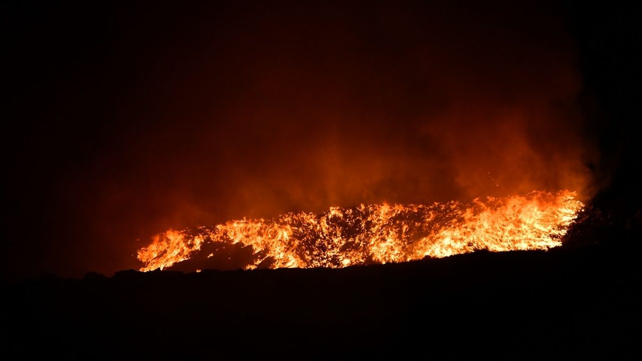 Giresun'da Çöp Toplama Alanında Yangın Kontrol Altına Alındı