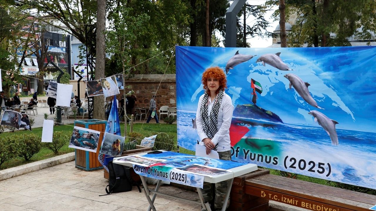 İranlı Aktivist Somayeh Moghadam, Gazze Destek Yürüyüşüne Kocaeli'de Devam Etti