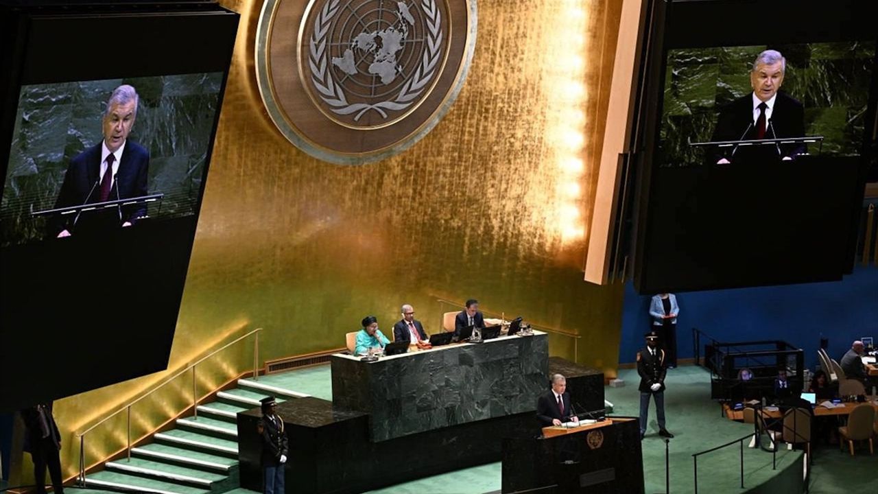 Özbekistan Cumhurbaşkanı Mirziyoyev BM Genel Kurulu'nda Önemli Açıklamalar Yaptı